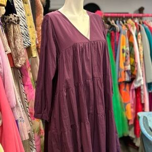 Organic Cotton Plum Purple Prairie Dress